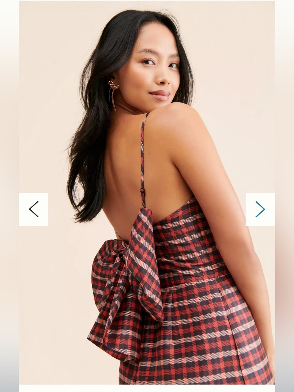 Hutch Plaid Bow Jumpsuit
